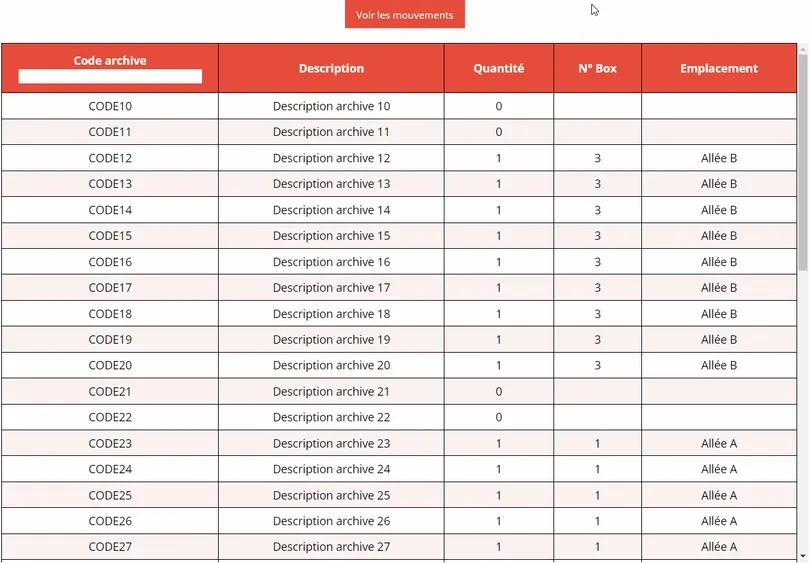 Online archive management interface — LADREYT, Valence, Drôme Ardèche